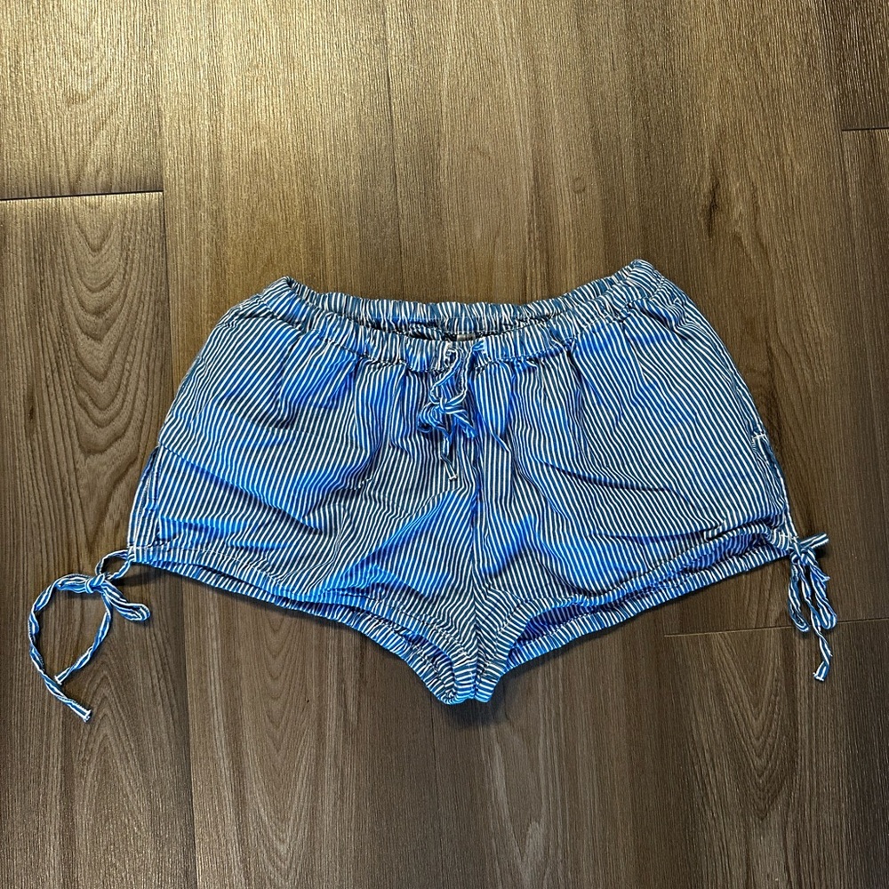 Anthropologie Blue Striped Women's Boxer Shorts